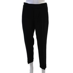 Parosh Women Ankle Dress Pants Black Viscose Blend Solid Classic Fall Size M